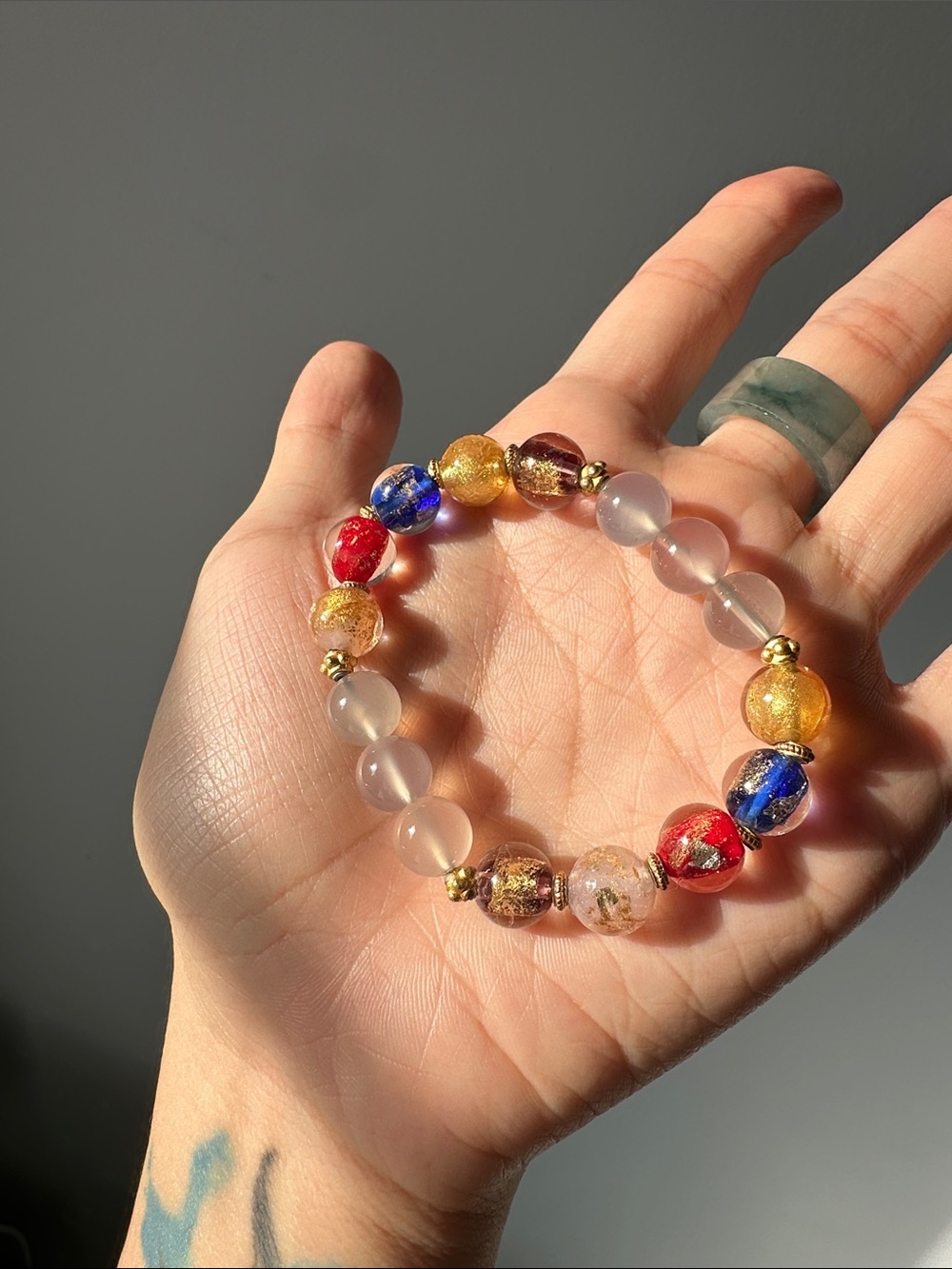 GLAZE AND CRYSTAL BRACELET